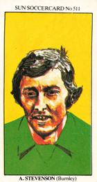 1978-79 The Sun Soccercards #511 Alan Stevenson Front