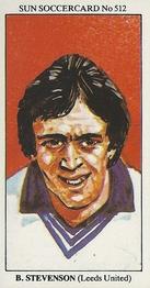 1978-79 The Sun Soccercards #512 Byron Stevenson Front
