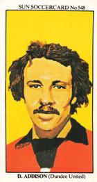 1978-79 The Sun Soccercards #548 Derek Addison Front