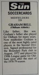 1978-79 The Sun Soccercards #559 Graham Bell Back