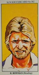 1978-79 The Sun Soccercards #562 Richard Bowman Front