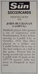 1978-79 The Sun Soccercards #568 John Buchanan Back