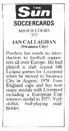 1978-79 The Sun Soccercards #572 Ian Callaghan Back
