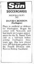 1978-79 The Sun Soccercards #583 David Crosson Back