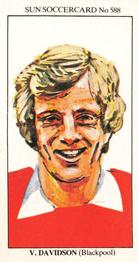 1978-79 The Sun Soccercards #588 Vic Davidson Front