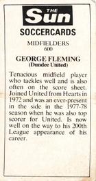 1978-79 The Sun Soccercards #600 George Fleming Back
