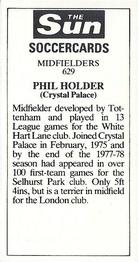 1978-79 The Sun Soccercards #629 Phil Holder Back