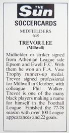 1978-79 The Sun Soccercards #648 Trevor Lee Back