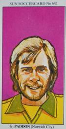 1978-79 The Sun Soccercards #682 Graham Paddon Front