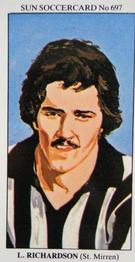 1978-79 The Sun Soccercards #697 Lex Richardson Front