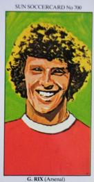 1978-79 The Sun Soccercards #700 Graham Rix Front