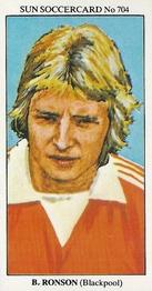 1978-79 The Sun Soccercards #704 Billy Ronson Front