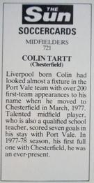 1978-79 The Sun Soccercards #721 Colin Tartt Back