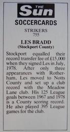 1978-79 The Sun Soccercards #755 Les Bradd Back