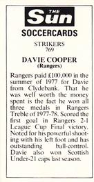 1978-79 The Sun Soccercards #769 Davie Cooper Back