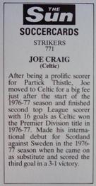 1978-79 The Sun Soccercards #771 Joe Craig Back