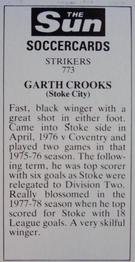 1978-79 The Sun Soccercards #773 Garth Crooks Back