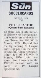 1978-79 The Sun Soccercards #787 Peter Eastoe Back
