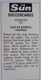 1978-79 The Sun Soccercards #801 Ian Fleming Back
