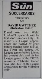 1978-79 The Sun Soccercards #820 Dave Gwyther Back