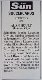 1978-79 The Sun Soccercards #831 Alan Hoult Back