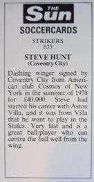 1978-79 The Sun Soccercards #833 Steve Hunt Back