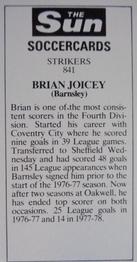 1978-79 The Sun Soccercards #841 Brian Joicey Back