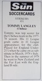 1978-79 The Sun Soccercards #851 Tom Langley Back