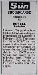 1978-79 The Sun Soccercards #852 Bobby Lee Back