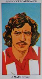 1978-79 The Sun Soccercards #870 Joe Mayo Front
