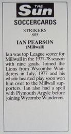 1978-79 The Sun Soccercards #885 Ian Pearson Back