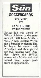 1978-79 The Sun Soccercards #893 Ian Purdie Back