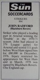 1978-79 The Sun Soccercards #894 John Radford Back