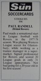 1978-79 The Sun Soccercards #896 Paul Randall Back