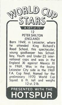 1970 D.C. Thomson World Cup Stars #12 Peter Shilton Back