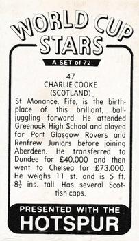 1970 D.C. Thomson World Cup Stars #47 Charlie Cooke Back