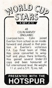 1970 D.C. Thomson World Cup Stars #48 Colin Harvey Back