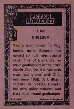 1969-70 A&BC Chewing Gum World Cup Giant Posters - A&BC World Cup Footballers #NNO Peter Bonetti Back