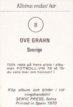 1970 Semic Press Fotboll VM 70 #8 Ove Grahn Back