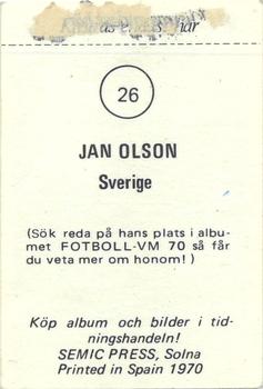 1970 Semic Press Fotboll VM 70 #26 Jan Olsson Back