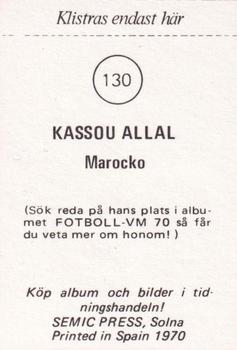 1970 Semic Press Fotboll VM 70 #130 Kassou Allal Back