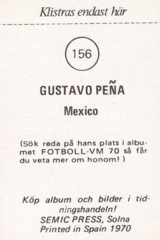 1970 Semic Press Fotboll VM 70 #156 Gustavo Pena Back