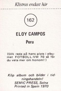 1970 Semic Press Fotboll VM 70 #162 Eloy Campos Back
