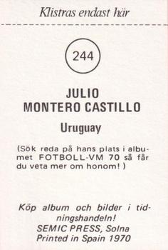 1970 Semic Press Fotboll VM 70 #244 Julio Montero Castillo Back