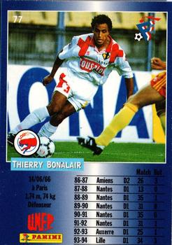 1994-95 Panini UNFP #77 Thierry Bonalair Back