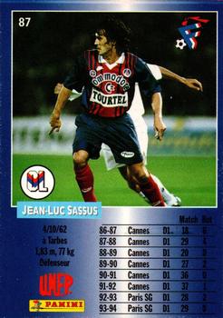 1994-95 Panini UNFP #87 Jean-Luc Sassus Back