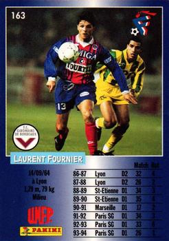 1994-95 Panini UNFP #163 Laurent Fournier Back