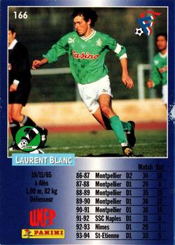 1994-95 Panini UNFP #166 Laurent Blanc Back