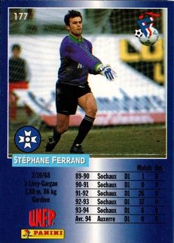 1994-95 Panini UNFP #177 Stephane Ferrand Back
