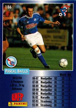 1994-95 Panini UNFP #186 Pascal Baills Back